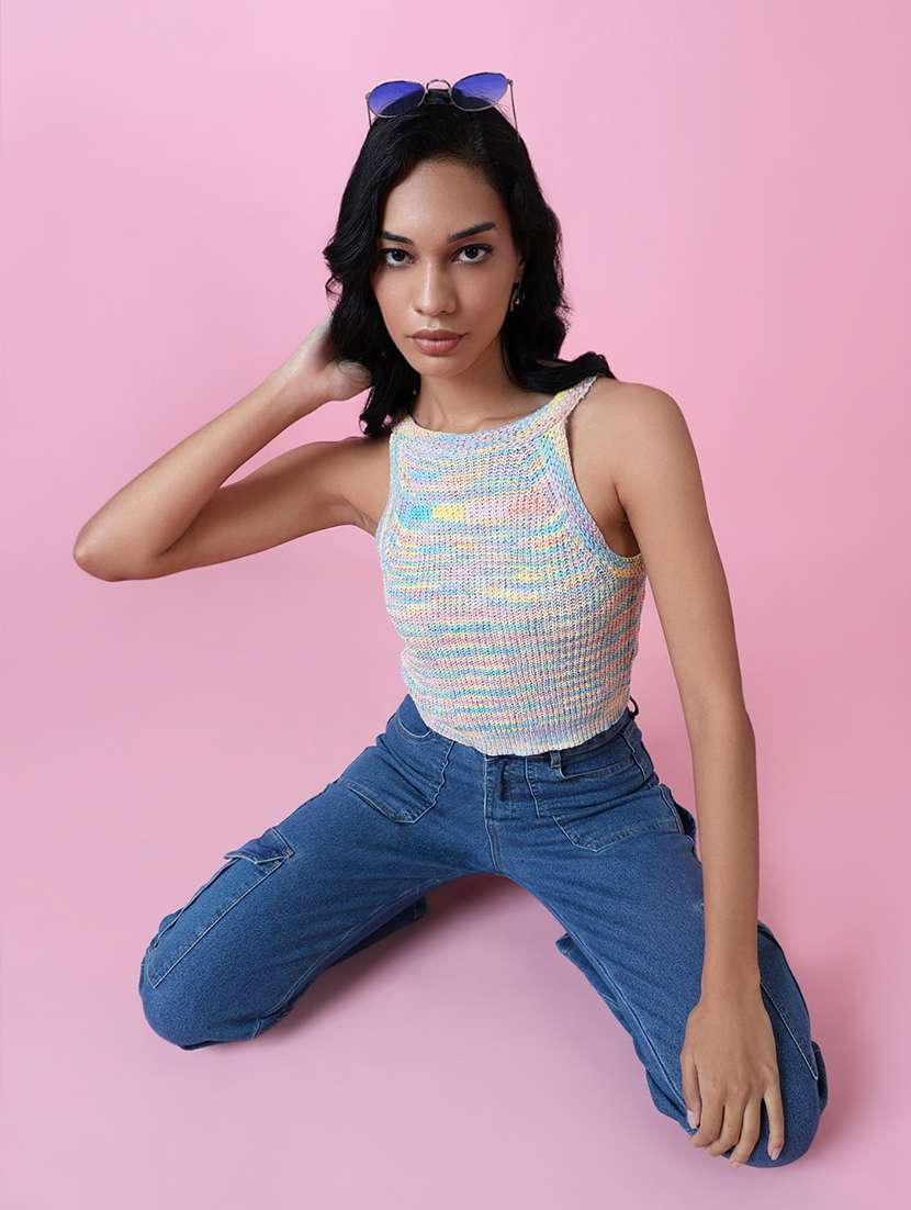 women multi color self design top - 21514993 - Standard Image - 1