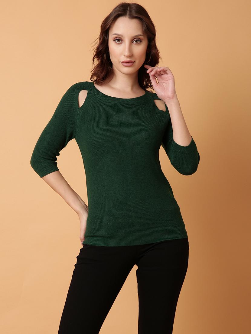women green solid regular top - 21514999 - Zoom Image - 0
