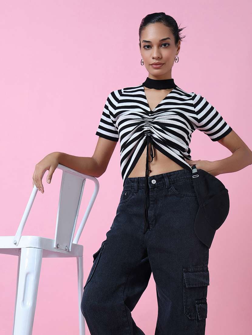 women black self-designed regular top - 21515003 -  Standard Image - 1