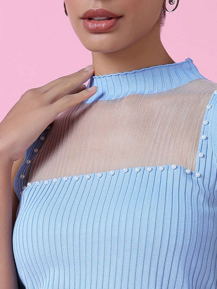 women blue self-designed regular top - 21515078 -  Standard Image - 6