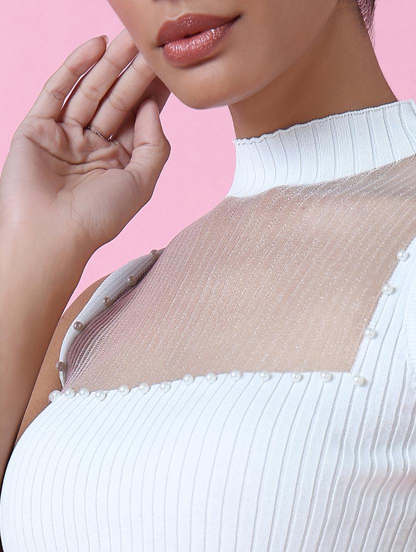 women white solids sleeveless top - 21515079 - Standard Image - 6
