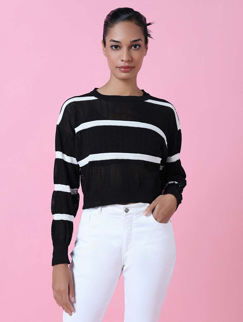 women black self-designed regular top