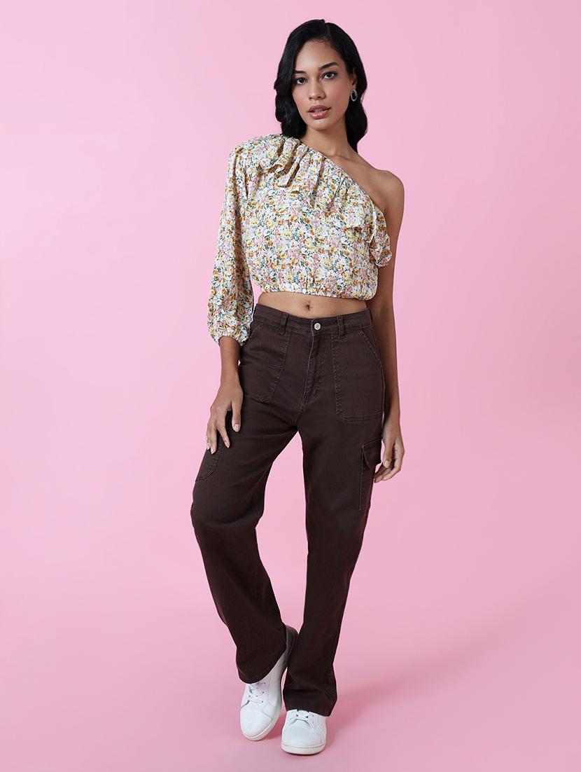 women floral printed crop top - 21515121 - Standard Image - 4