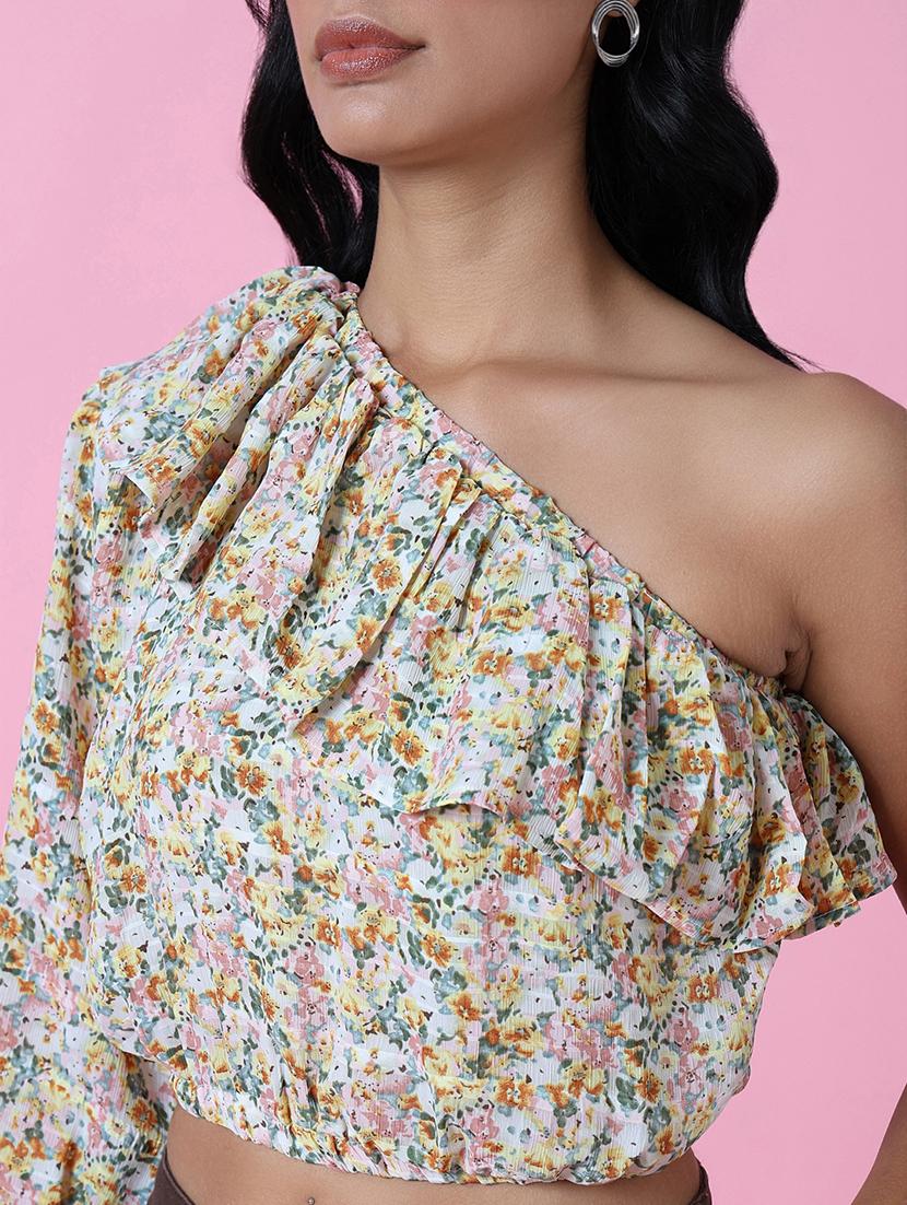 women floral printed crop top - 21515121 - Standard Image - 6