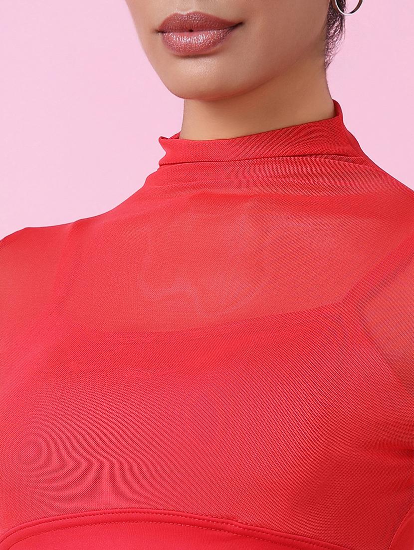women red solid crop top - 21515141 - Standard Image - 6