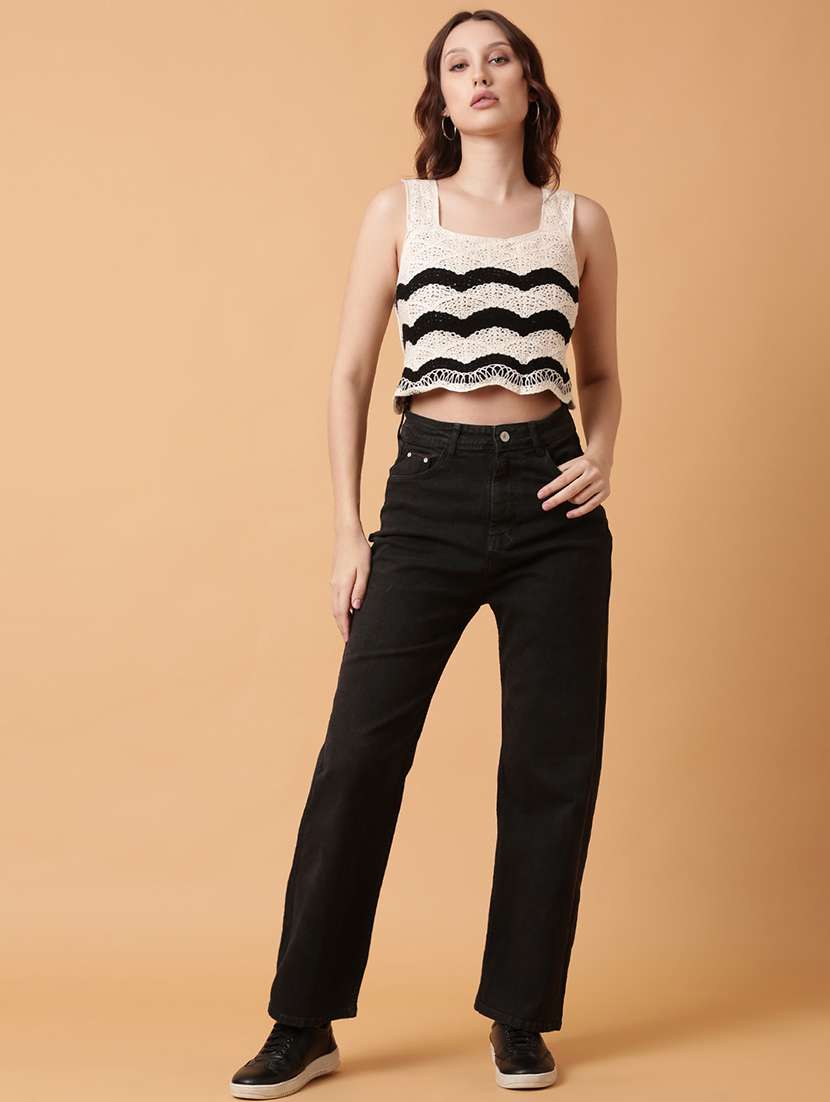 women sleeveless crochet crop top - 21515161 -  Standard Image - 4