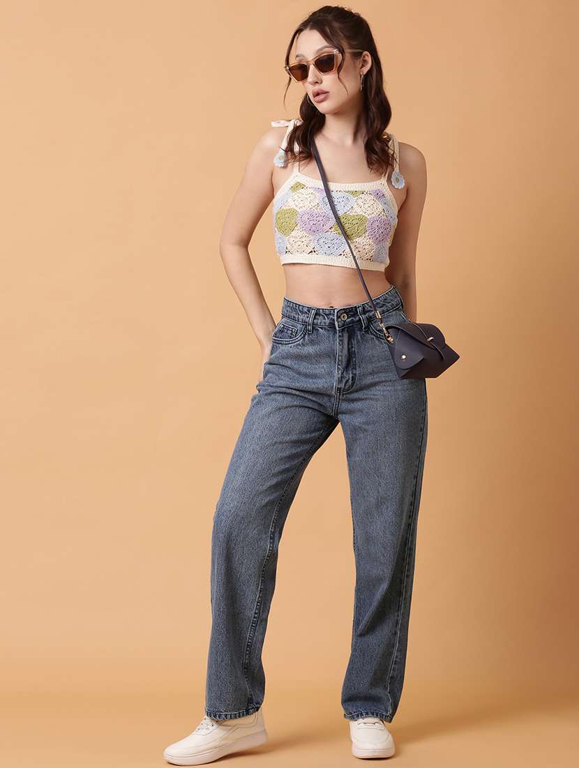 women sleeveless crochet crop top - 21515163 -  Standard Image - 4