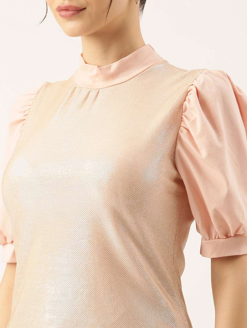 women peach self-designed regular top - 21515187 -  Standard Image - 6