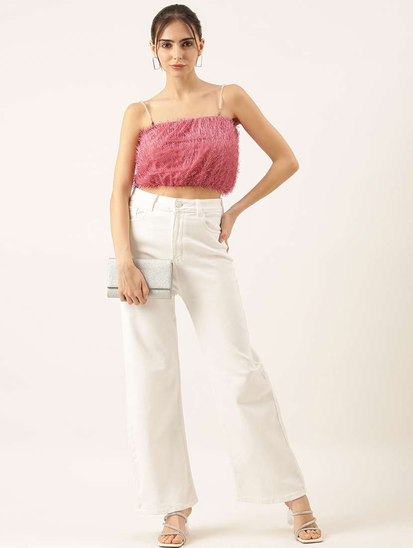 women mauve fur tube top - 21515200 -  Standard Image - 4