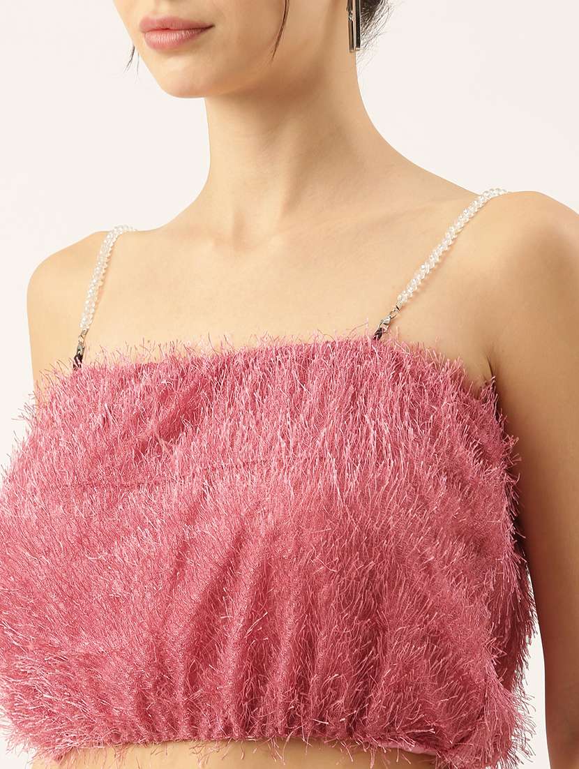 women mauve fur tube top - 21515200 -  Standard Image - 6