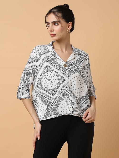women white graphic printed regular top - 21515219 - Standard Image - 0