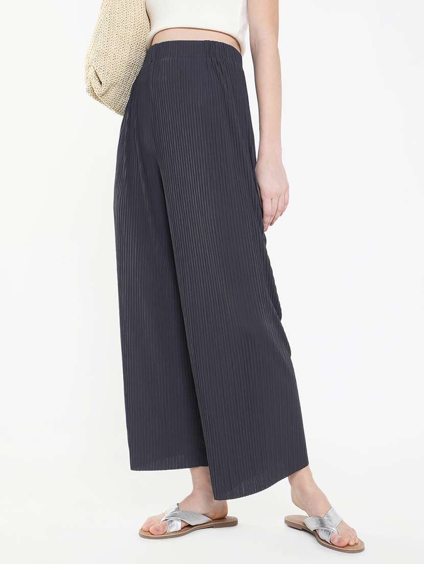 women steel grey wide leg trouser - 21515226 -  Standard Image - 1