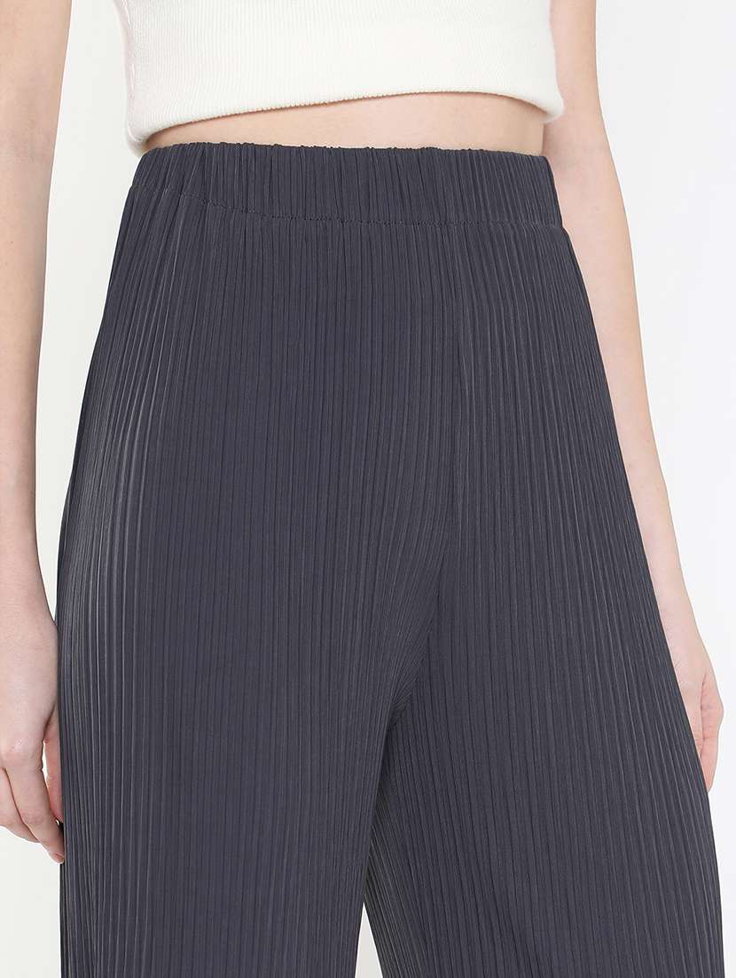 women steel grey wide leg trouser - 21515226 -  Standard Image - 6