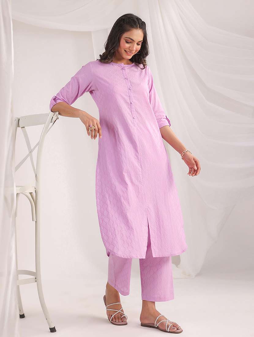 women lavender self-designed co-ord set - 21515255 -  Standard Image - 1