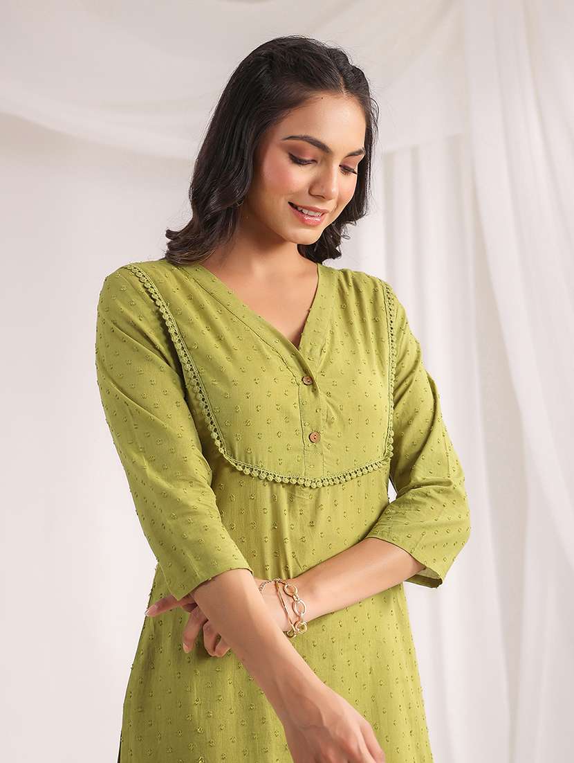 women green self-designed co-ord set - 21515266 -  Standard Image - 4