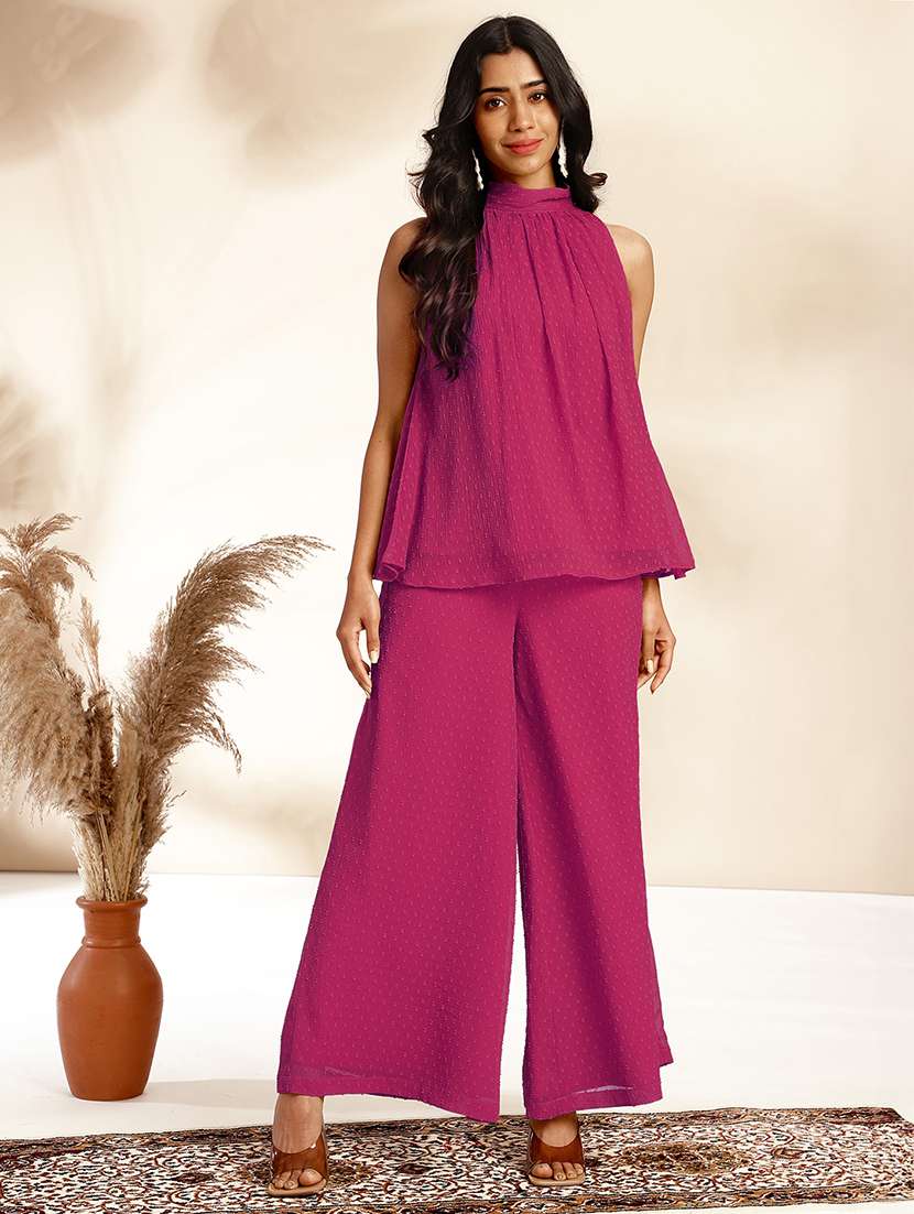women pink self-designed co-ord set - 21515269 -  Standard Image - 1