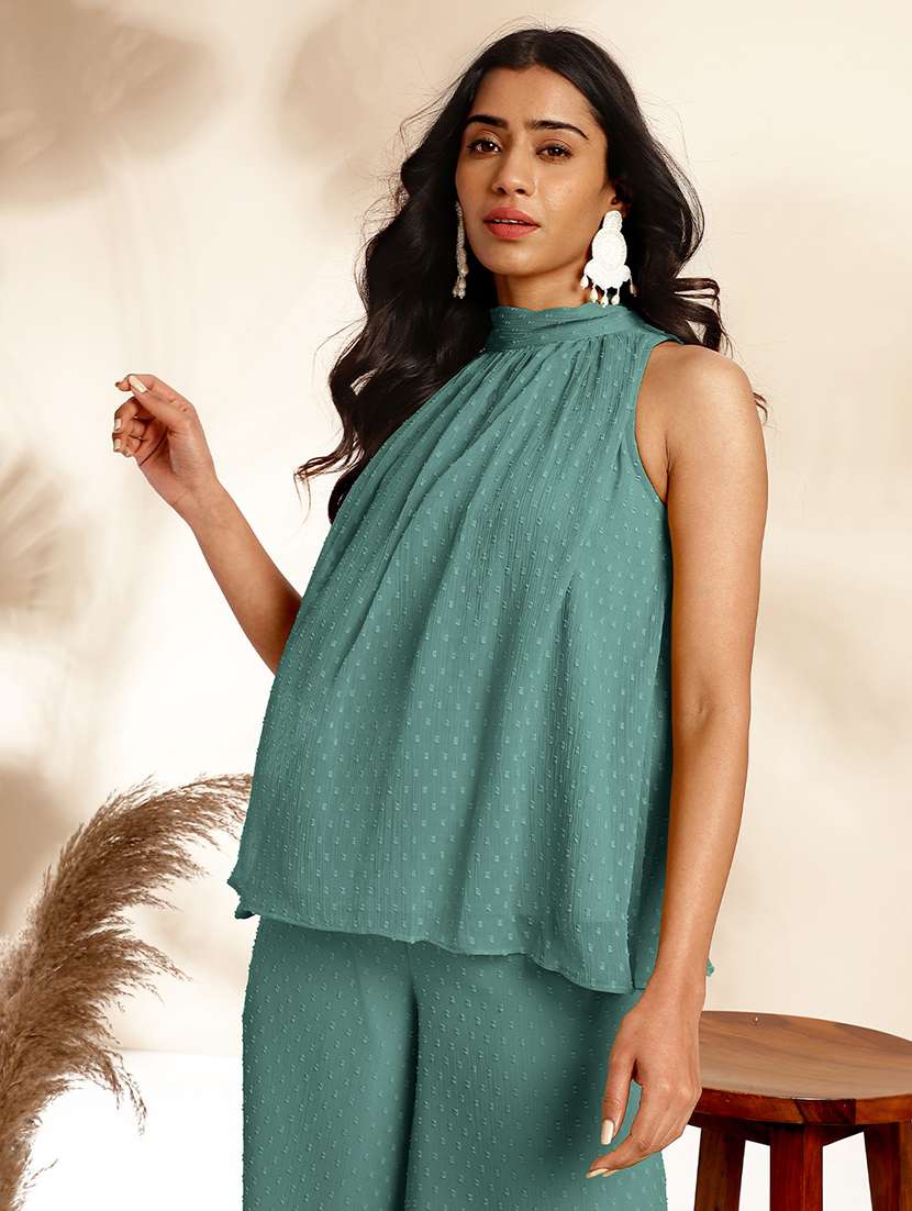 women green self-designed co-ord set - 21515272 -  Standard Image - 4