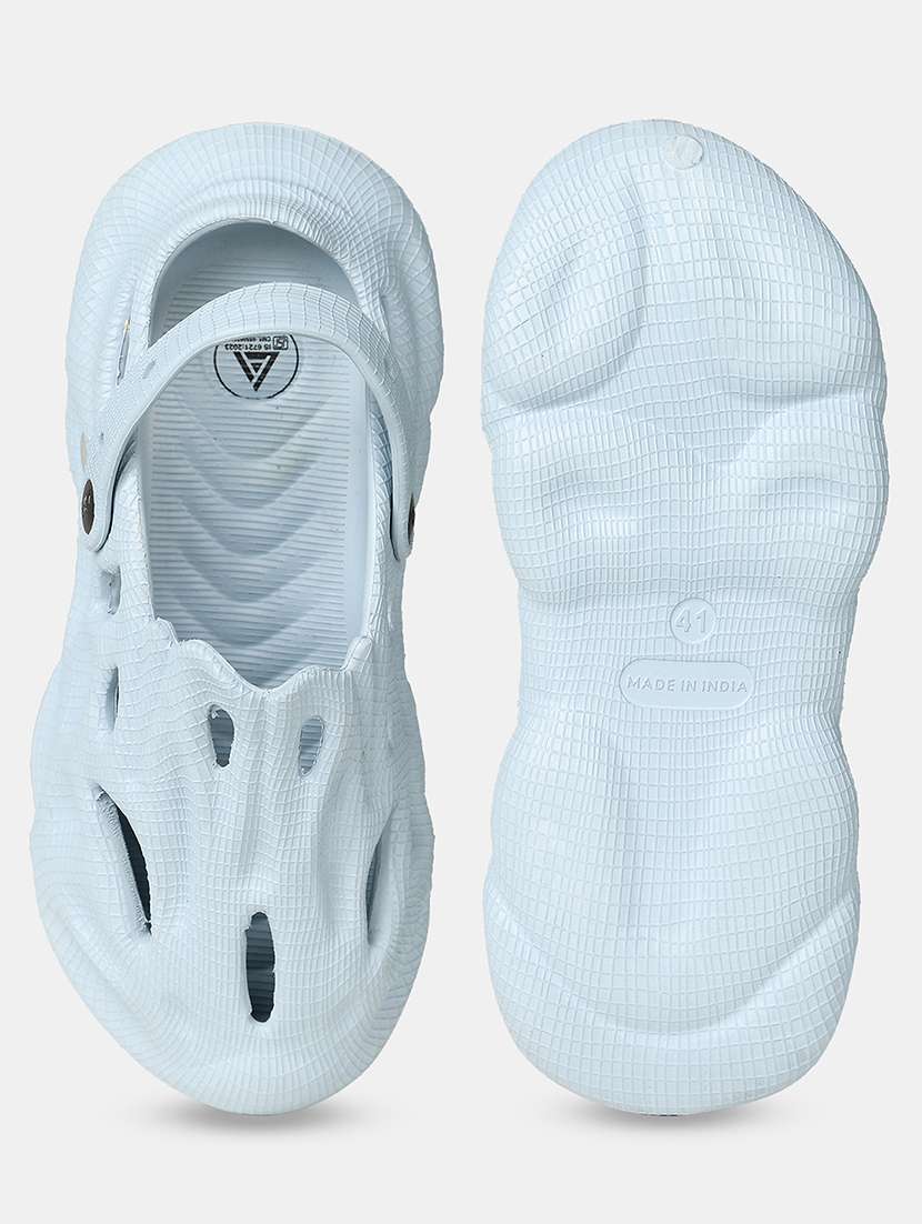 men blue solid clog - 21515303 -  Standard Image - 4