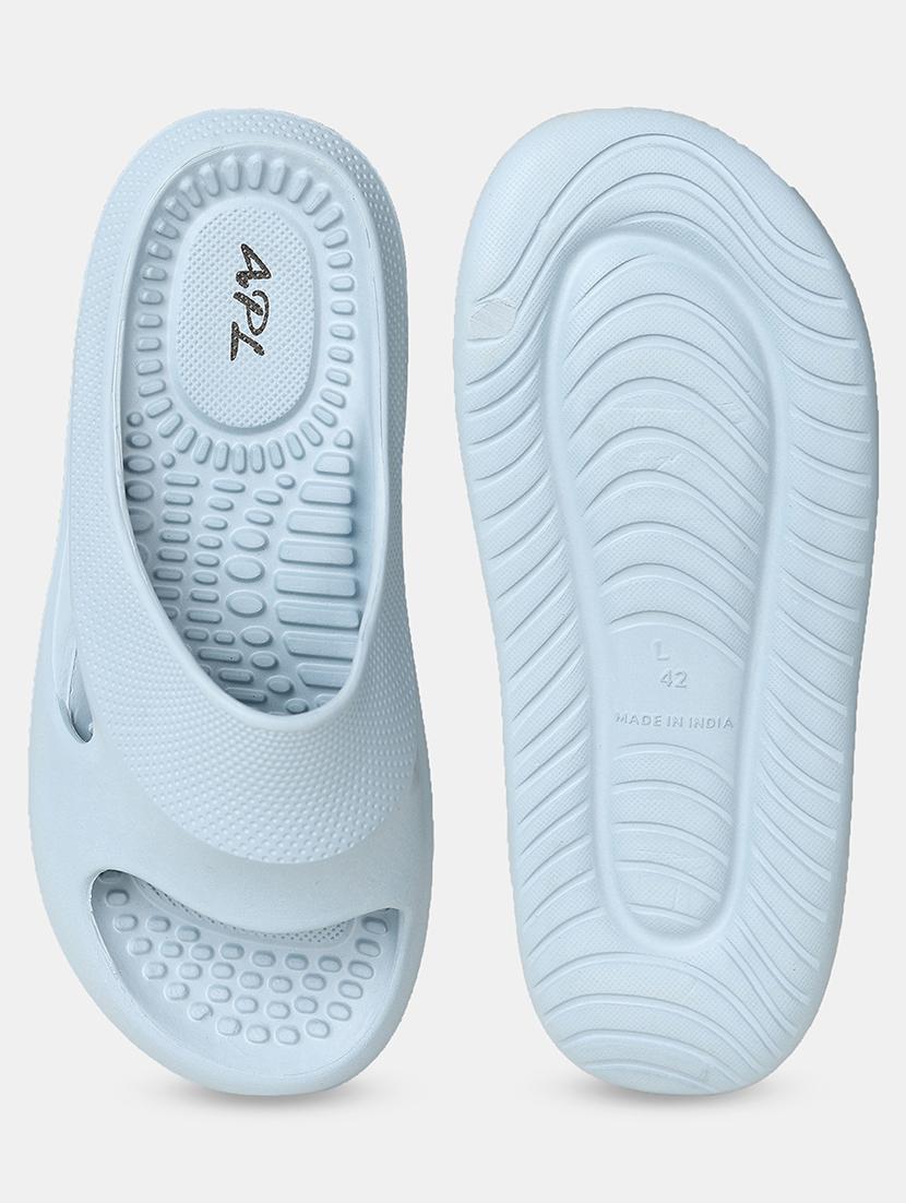 men blue slip on slippers - 21515305 - Standard Image - 4