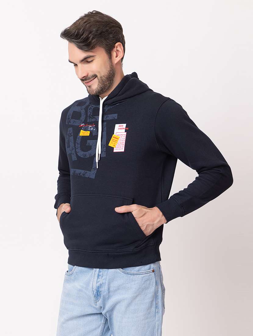 men long sleeves placement print sweatshirt - 21515317 - Standard Image - 1
