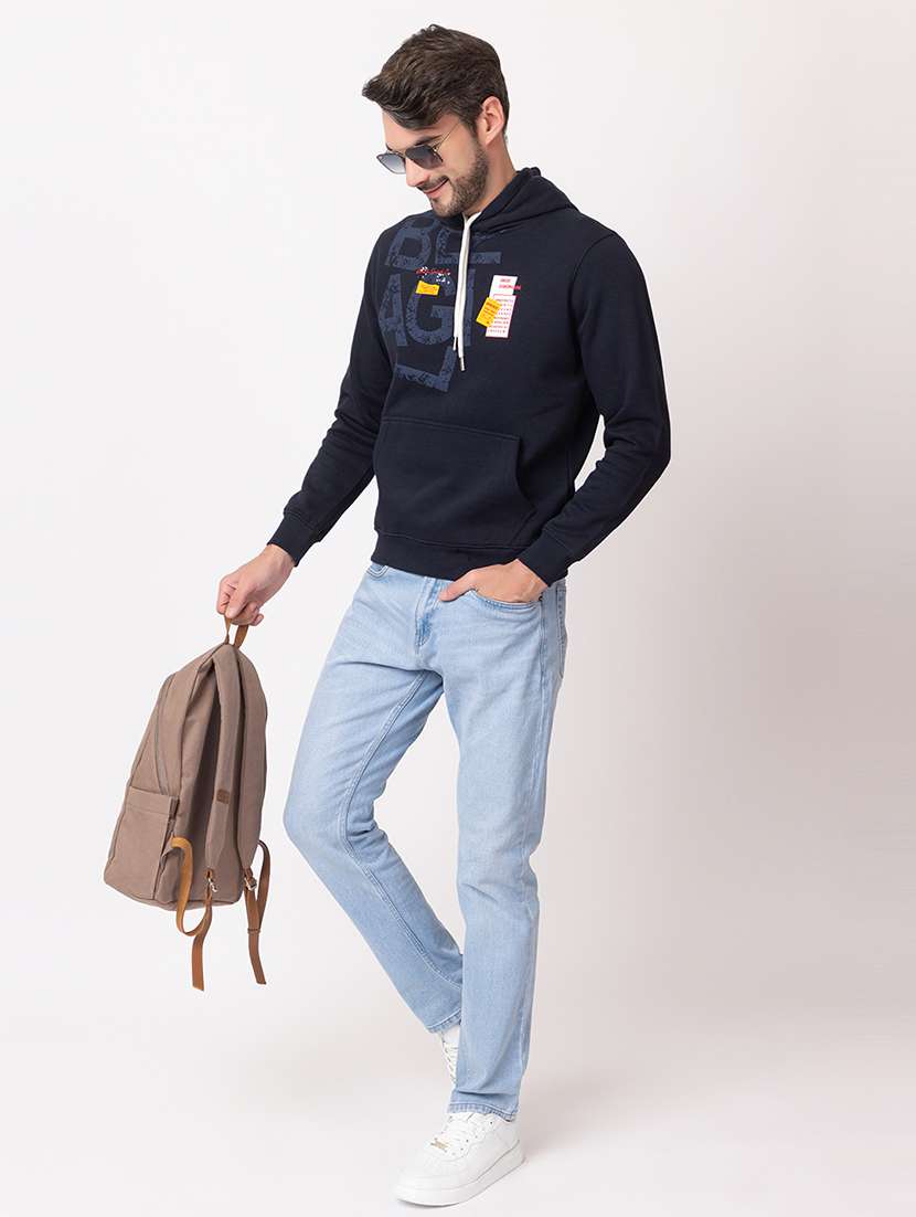 men long sleeves placement print sweatshirt - 21515317 - Standard Image - 4