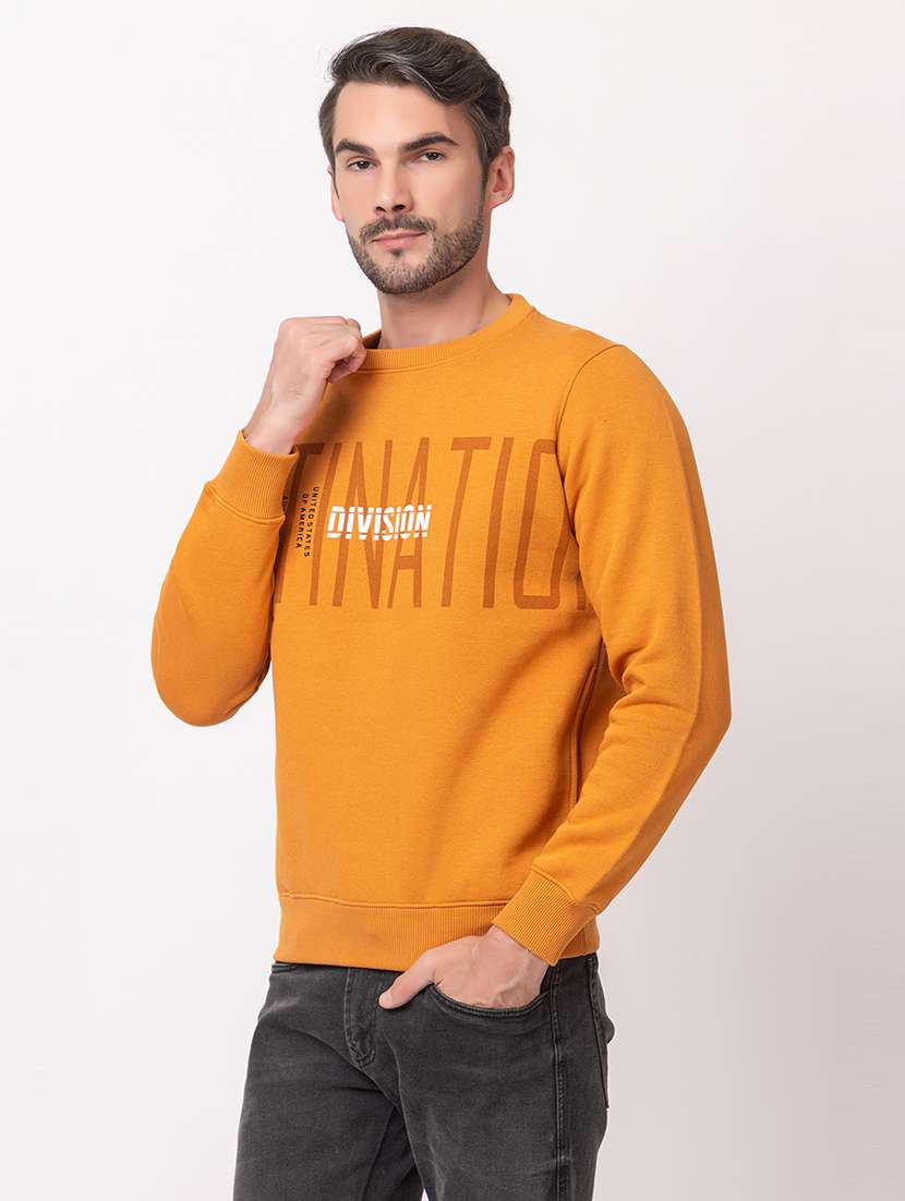 men cotton chest print sweatshirt - 21515328 - Standard Image - 1