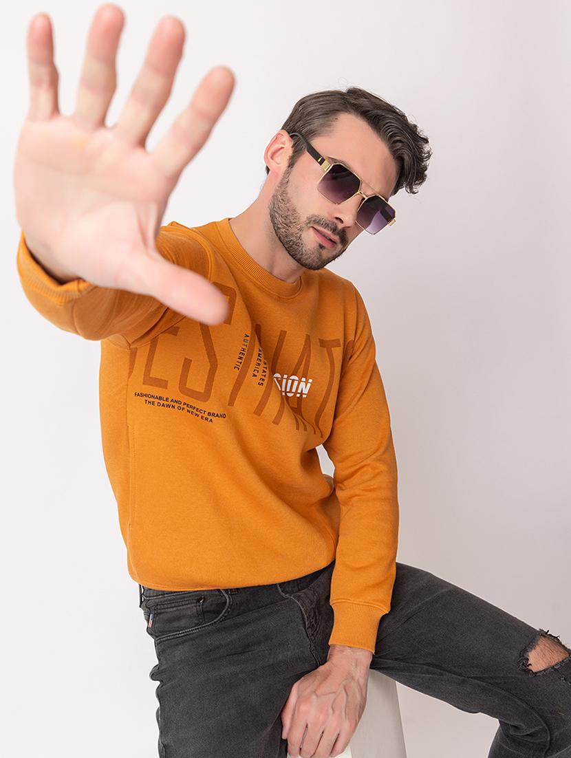 men cotton chest print sweatshirt - 21515328 - Standard Image - 4