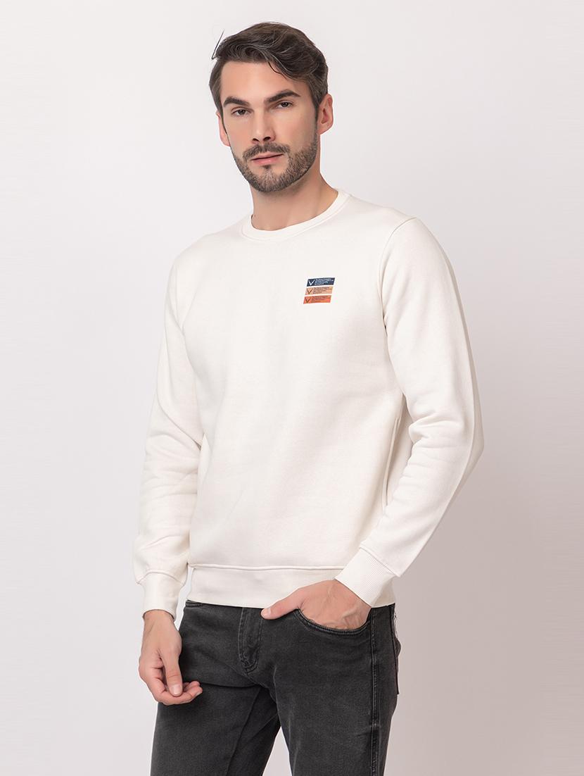 men white cotton back print sweatshirt - 21515335 - Standard Image - 1