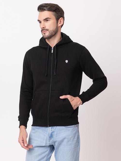 men black cotton plain sweatshirt - 21515343 - Standard Image - 0