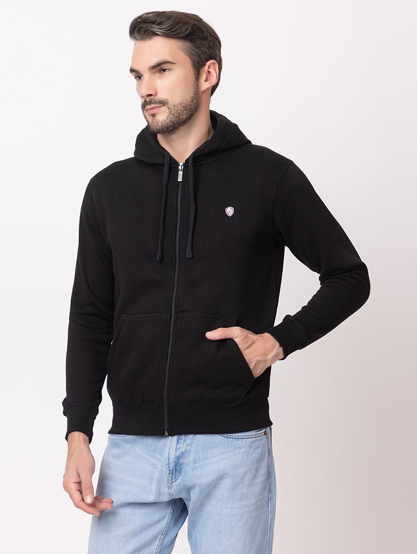 men black cotton plain sweatshirt - 21515343 - Zoom Image - 0