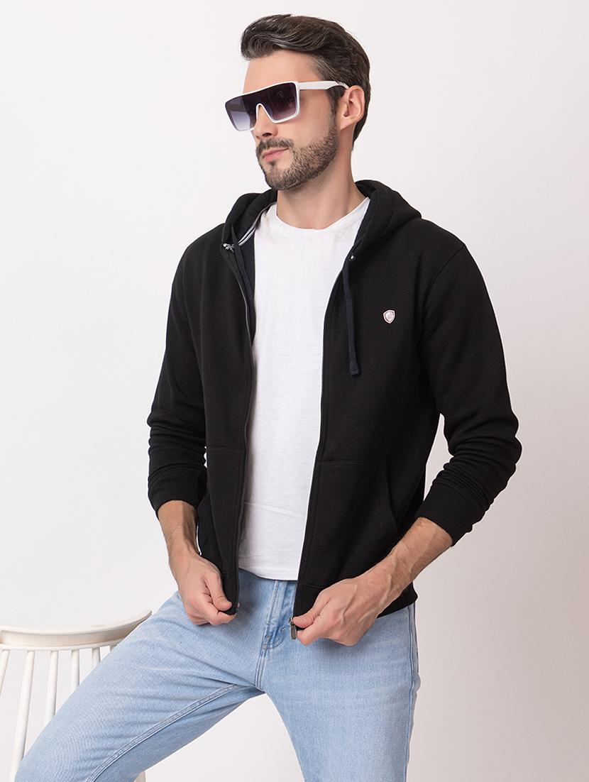men black cotton plain sweatshirt - 21515343 - Standard Image - 1