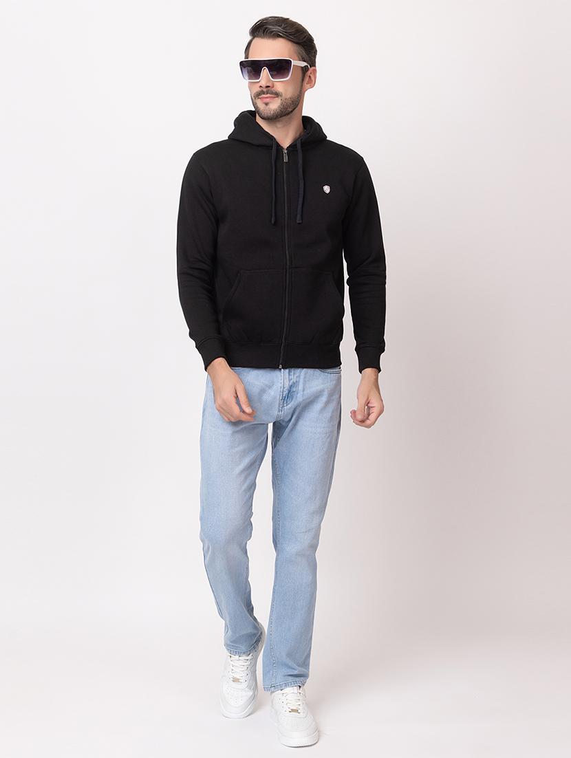 men black cotton plain sweatshirt - 21515343 - Standard Image - 4