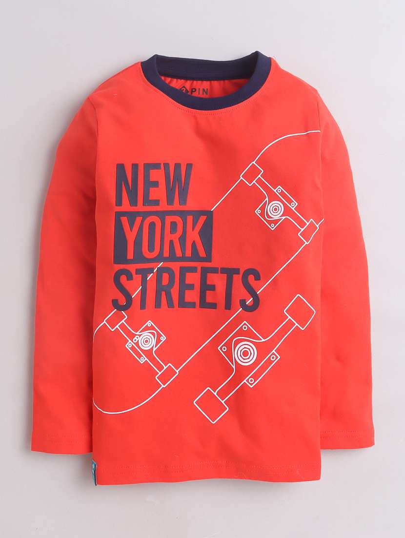 boy printed long sleeves t-shirt - 21517737 - Standard Image - 1