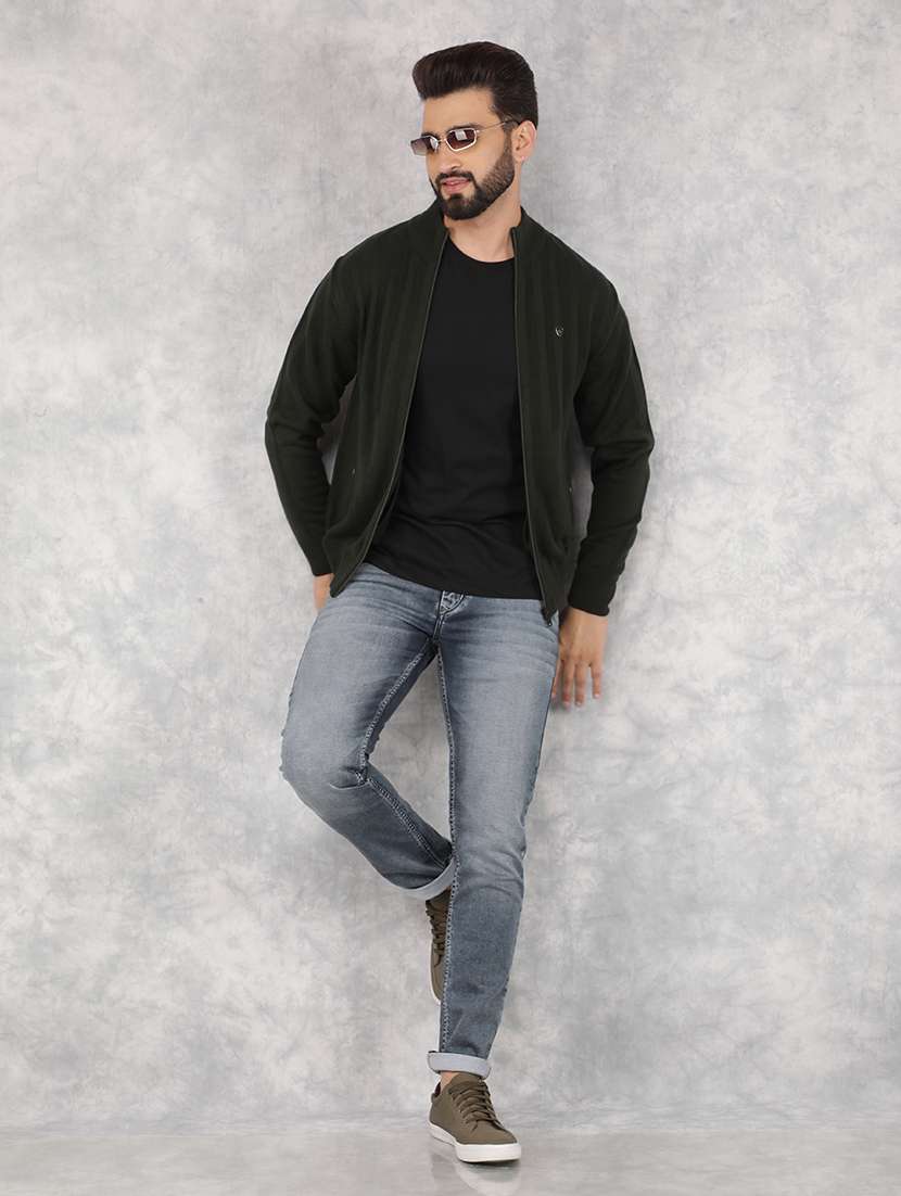 men green self-designed cardigan - 21517867 - Standard Image - 4