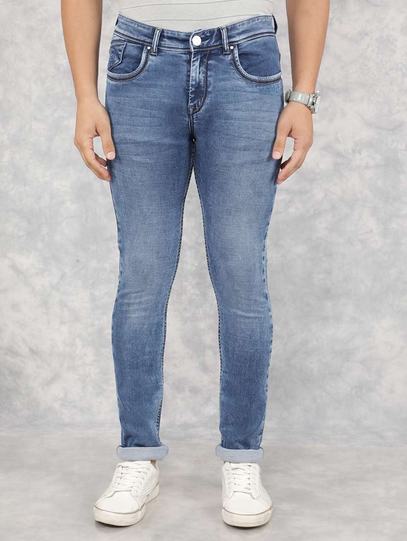 men mid-rise plain slim fit jean - 21517868 - Zoom Image - 0