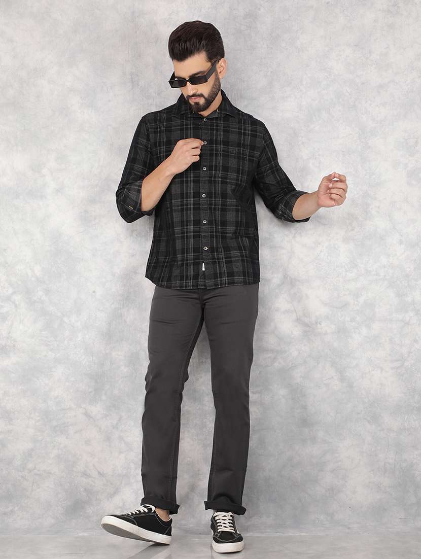men black cotton casual shirt - 21517899 -  Standard Image - 4