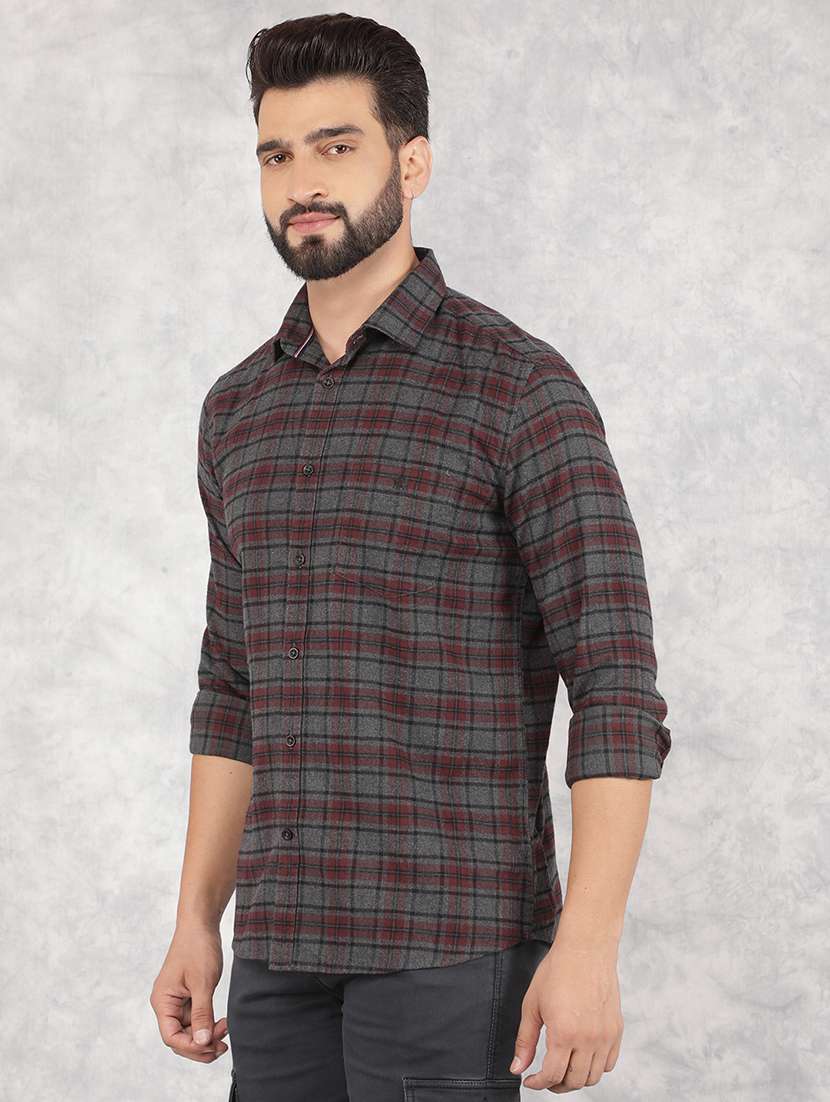 Men Collared Checks Casual Shirt - 21517912 -  Standard Image - 1