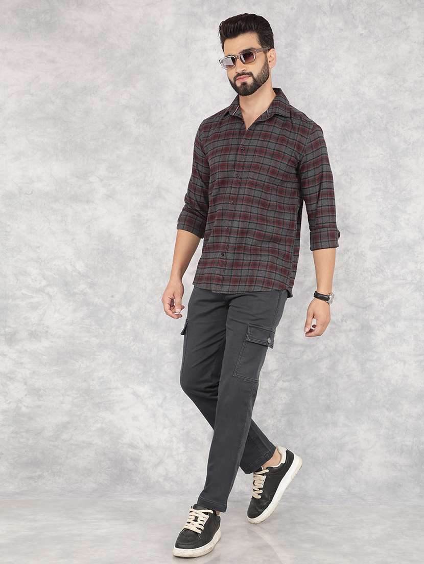 Men Collared Checks Casual Shirt - 21517912 -  Standard Image - 4