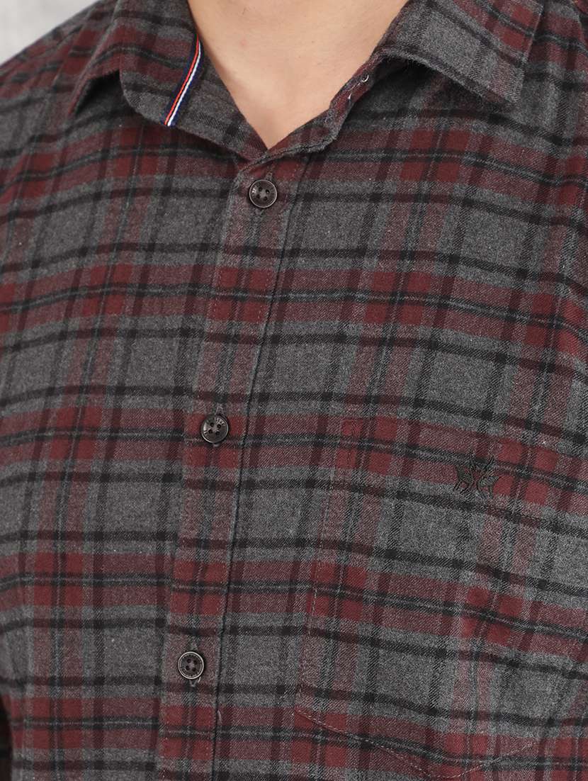 Men Collared Checks Casual Shirt - 21517912 -  Standard Image - 6