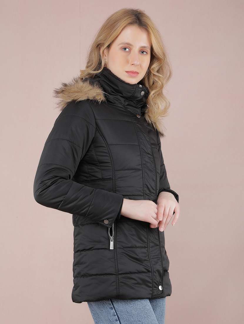 women solid long sleeve quilted jacket  - 21517952 -  Standard Image - 1