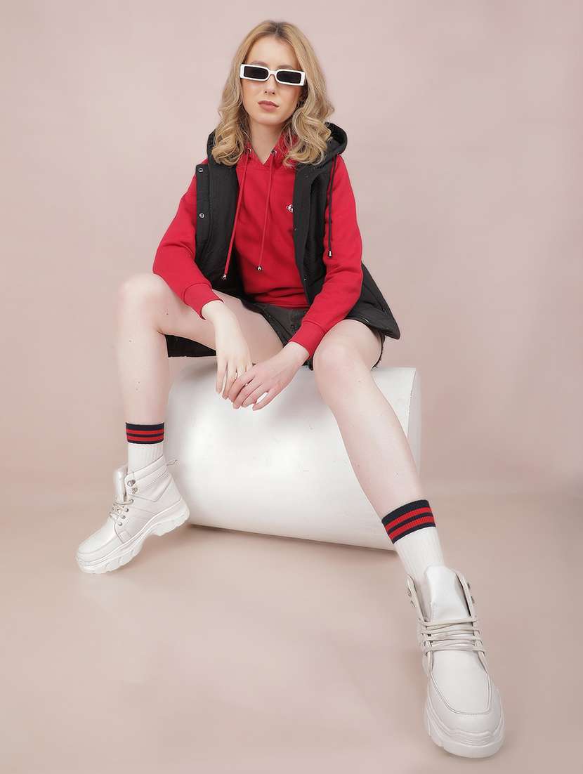 women solids sleeveless quilted jacket - 21517954 - Standard Image - 4