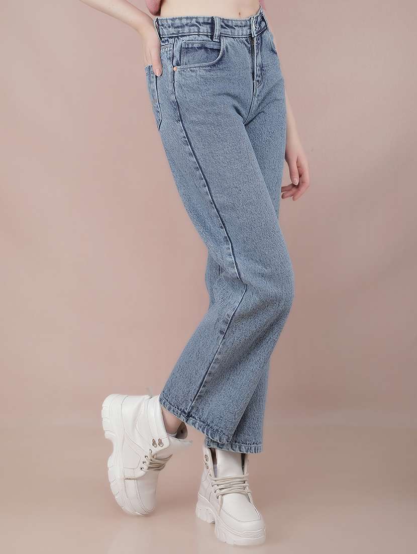 women light blue cotton jeans - 21517959 -  Standard Image - 1