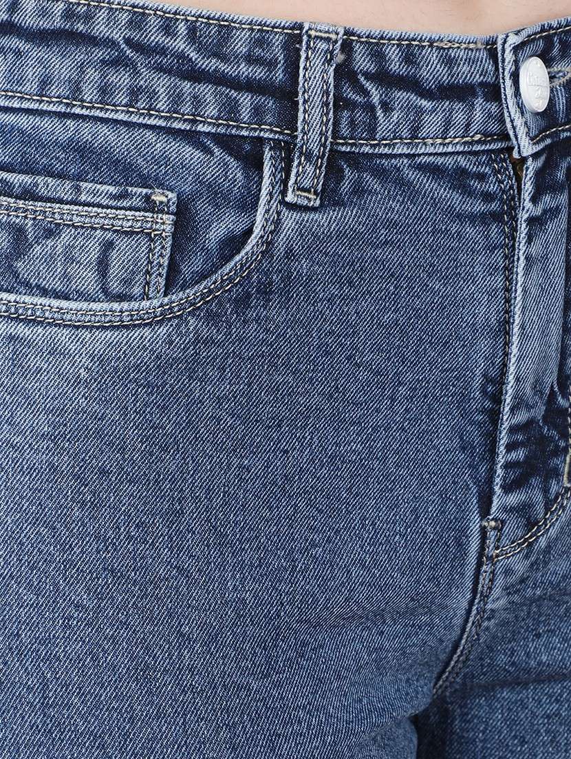 women blue straight fit jeans - 21517969 -  Standard Image - 6