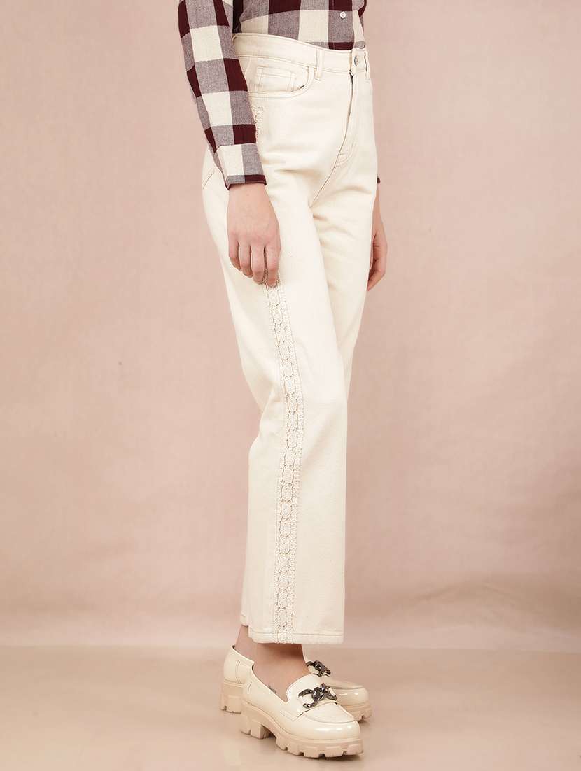 women solid high rise bootcut jean - 21517973 -  Standard Image - 1