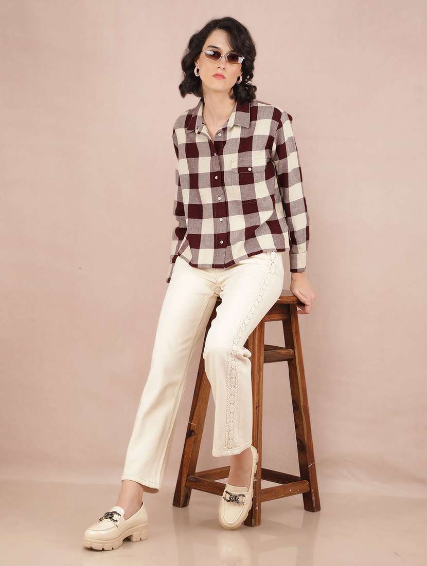 women solid high rise bootcut jean - 21517973 -  Standard Image - 4