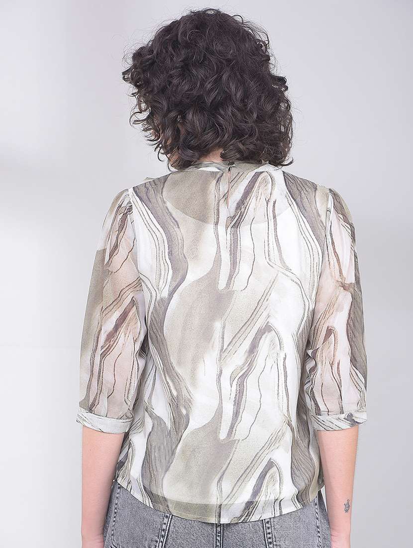 women white polyester regular top - 21517995 -  Standard Image - 4