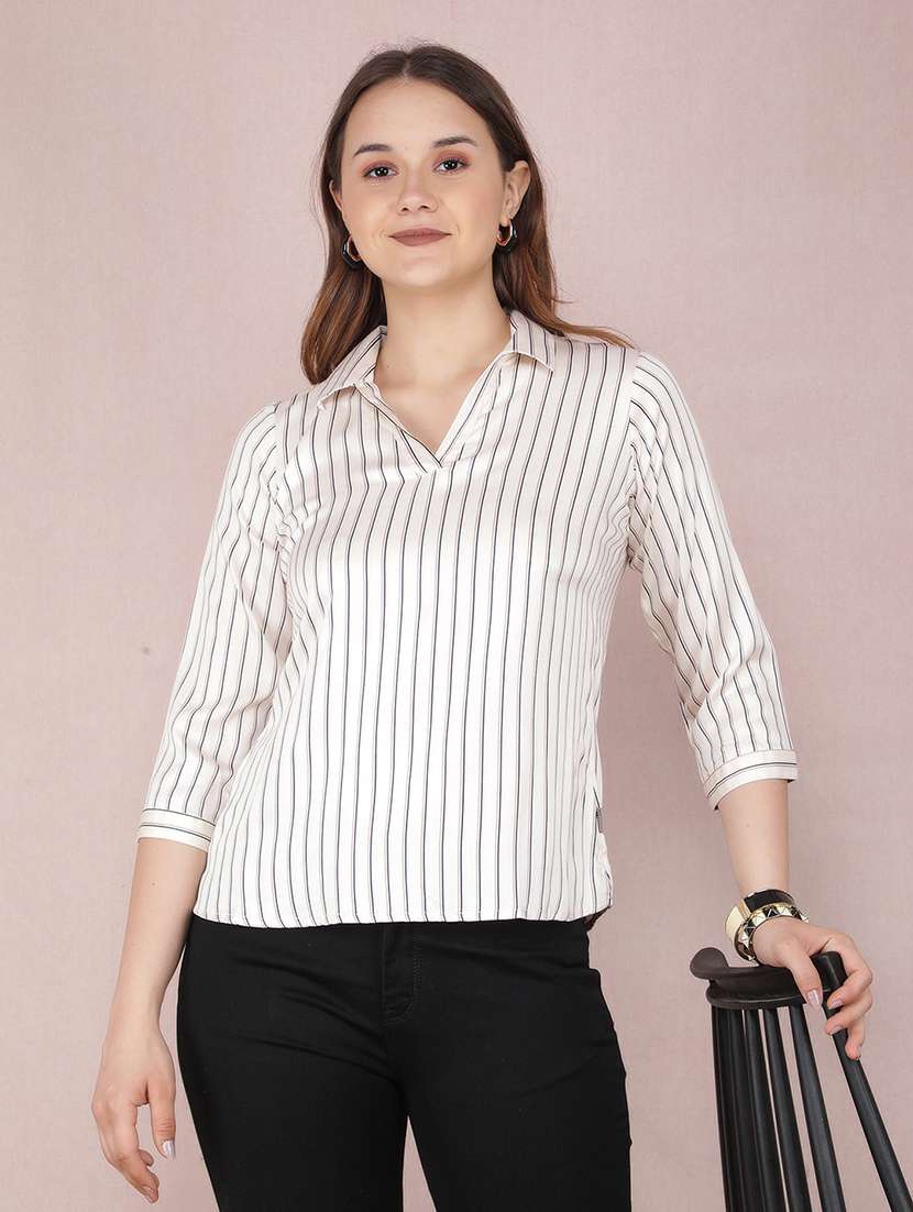 women white viscose regular top