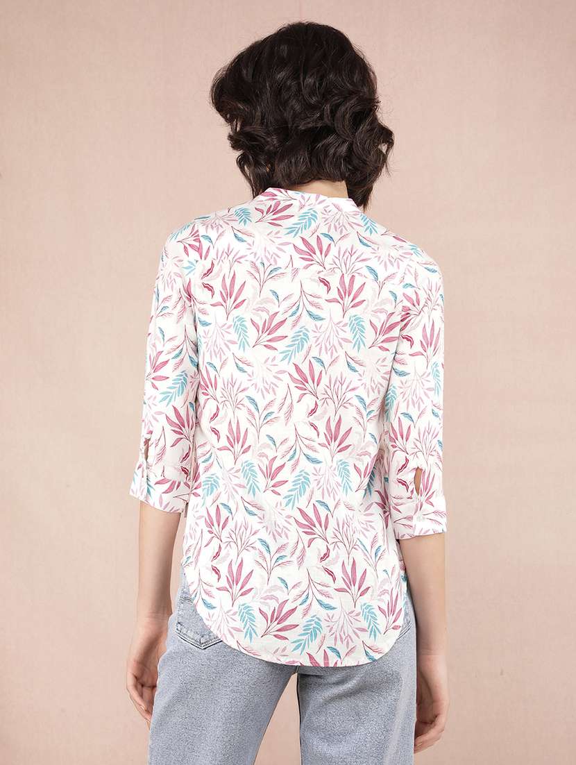 women white linen regular top - 21518005 -  Standard Image - 4