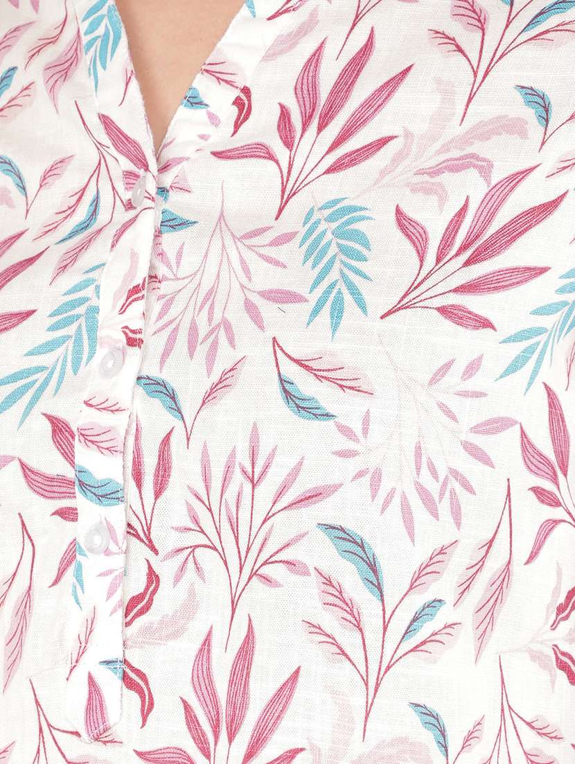 women white linen regular top - 21518005 -  Standard Image - 6