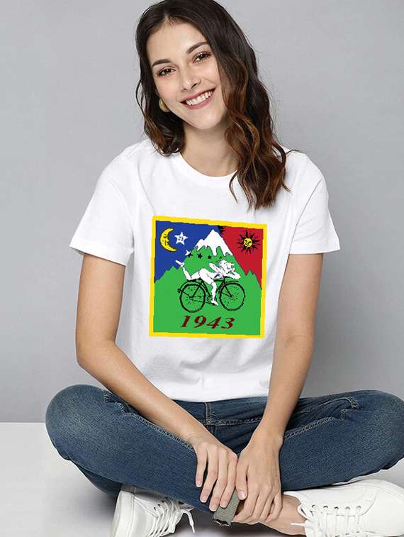 women white front print t-shirt - 21518036 -  Standard Image - 1